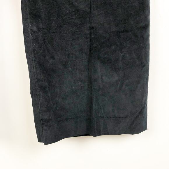 Halogen Womens Straight Leg Ankle Pants 18 Black Velvet High Rise Trouser NWOT - Picture 4 of 6